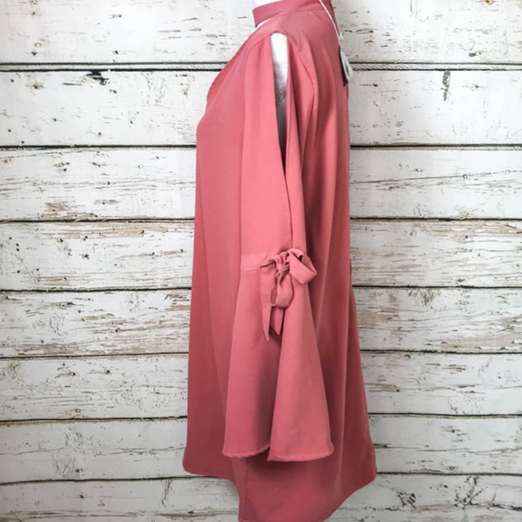 NWT Paper Crane Mauve "Spring Forward" Dress Sz Lg - Picture 6 of 8